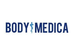 Logo mit dem Text 'BODY MEDICA' und einem medizinischen Stethoskop in der Mitte