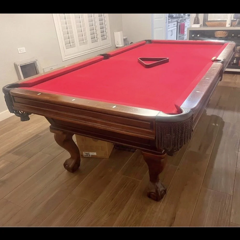 Beach 8 Foot Gus Adams Pool Table with Drawer
