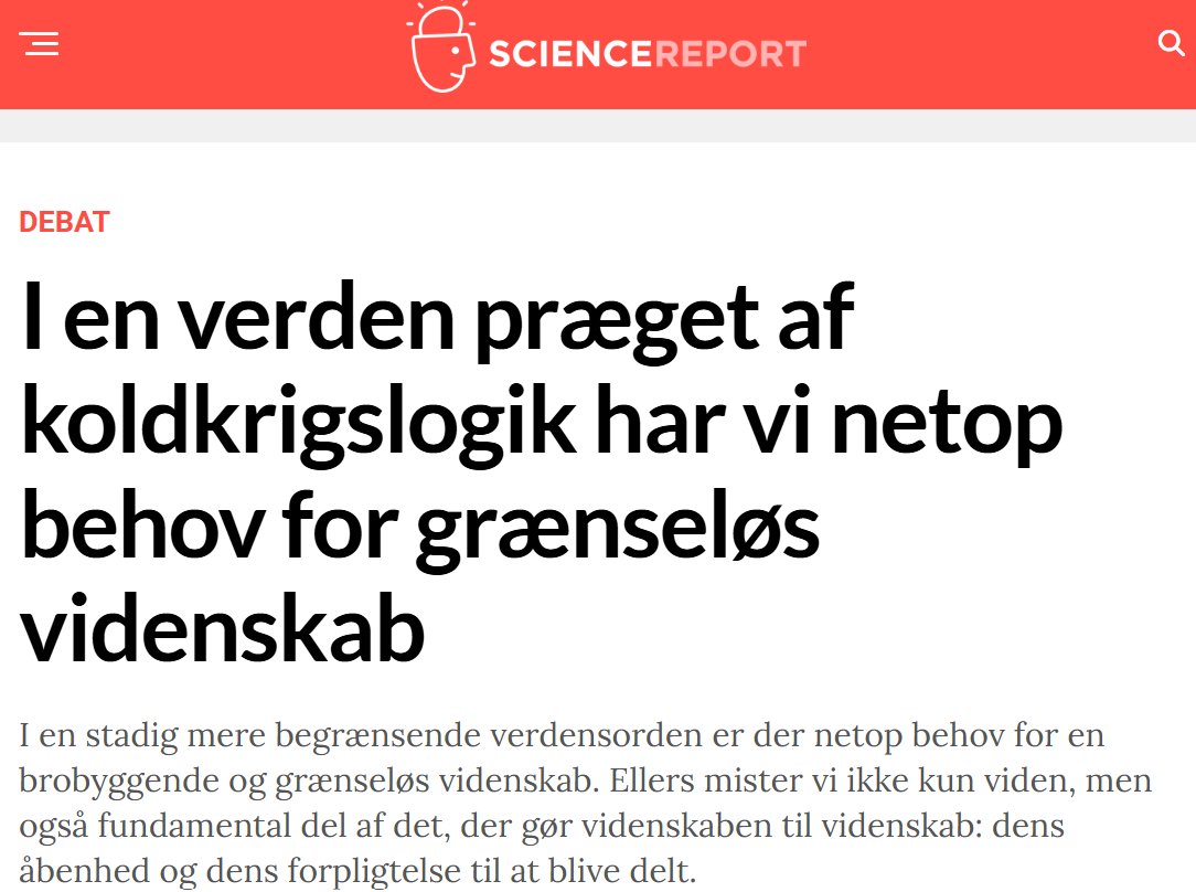 Debatindlæg i Sciencereport 22. februar 2025