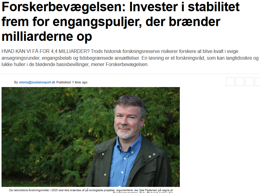 23. oktober debat om forskningsreserven i ScienceReport