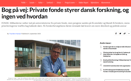 Beskrivelse af workshop om fondenes magt på Forskerbevægelsens årsmøde 19. august 2025