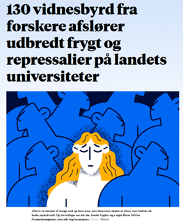 SafeToSpeak vidnesbyrd i Uniavisen  + aftale om forskningsreserven inkl. interview med Maria Toft, Jes Søe Pedersen og Christina Egelund 14. november