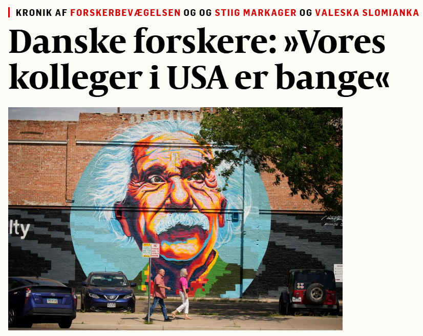 Kronik i Politiken 2. April af Bestyrelsen "Beskyt den frie tankes globale økosystem!". 