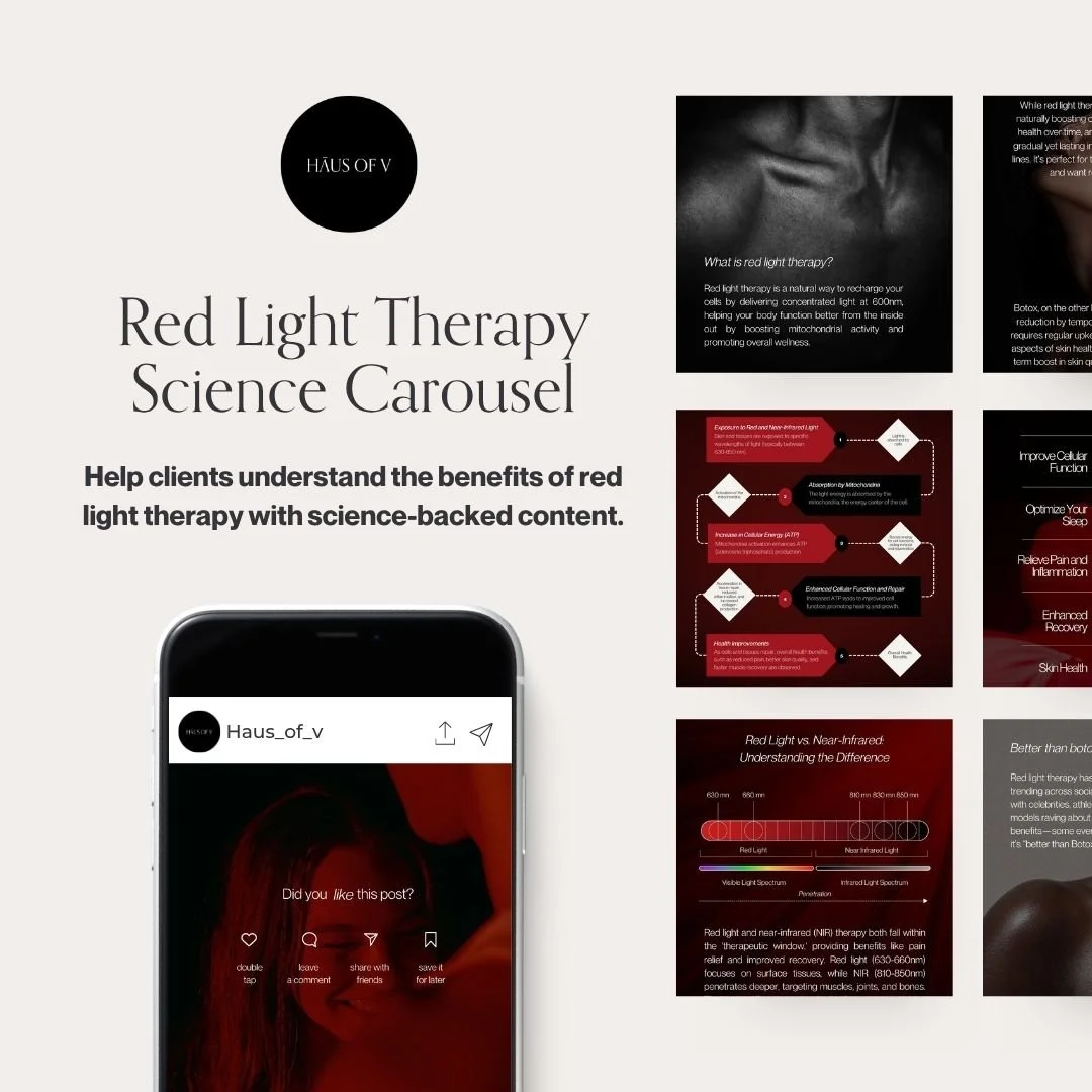Red Light Therapy Science Carousel Template