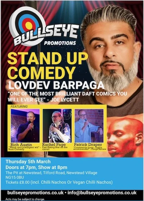 Bullseye promotions stand up comedy