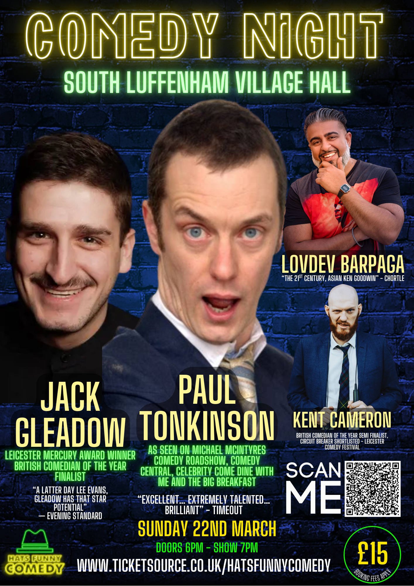 Hats Funny Comedy presents Paul Tonkinson and Jack Gleadow