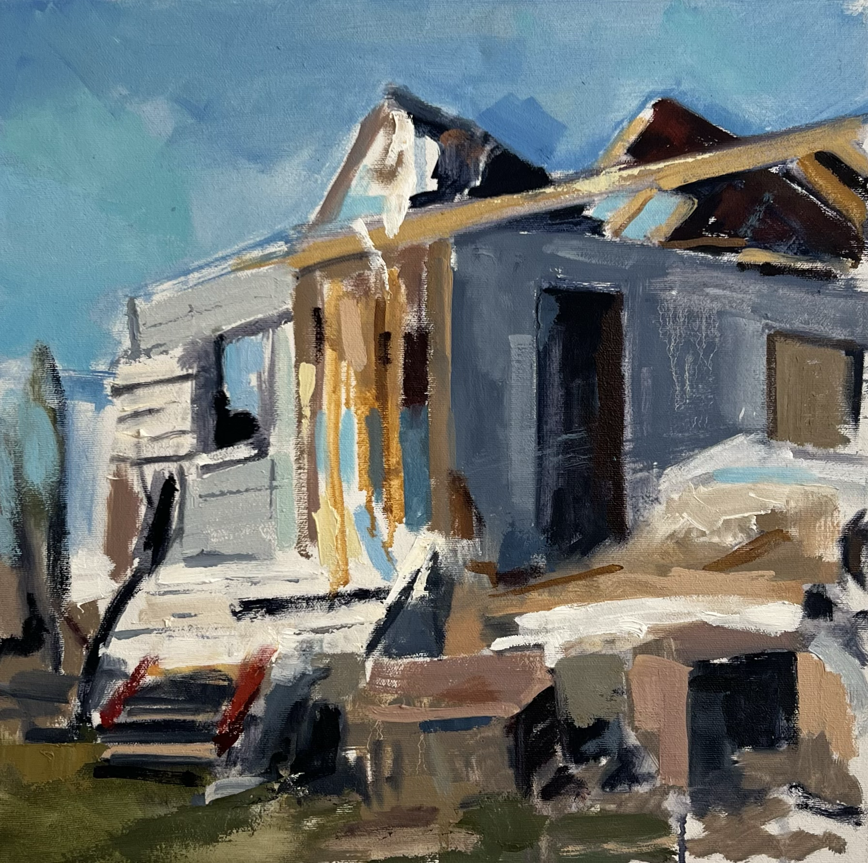 Aftermath,
18 x 18,
Oil on canvas, 2022