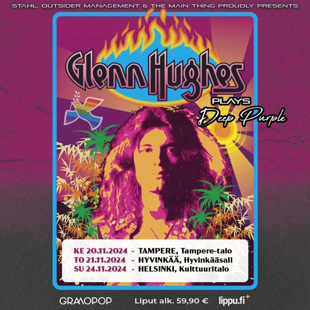 Deep Purple -legenda Glenn Hughes loppuvuodesta Suomeen