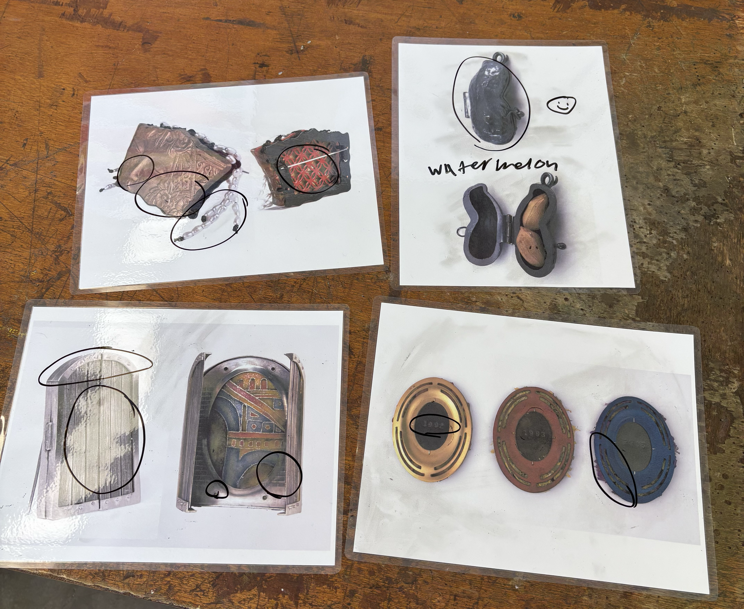 High School Students have to find the texture within Sishi Wang's artwork