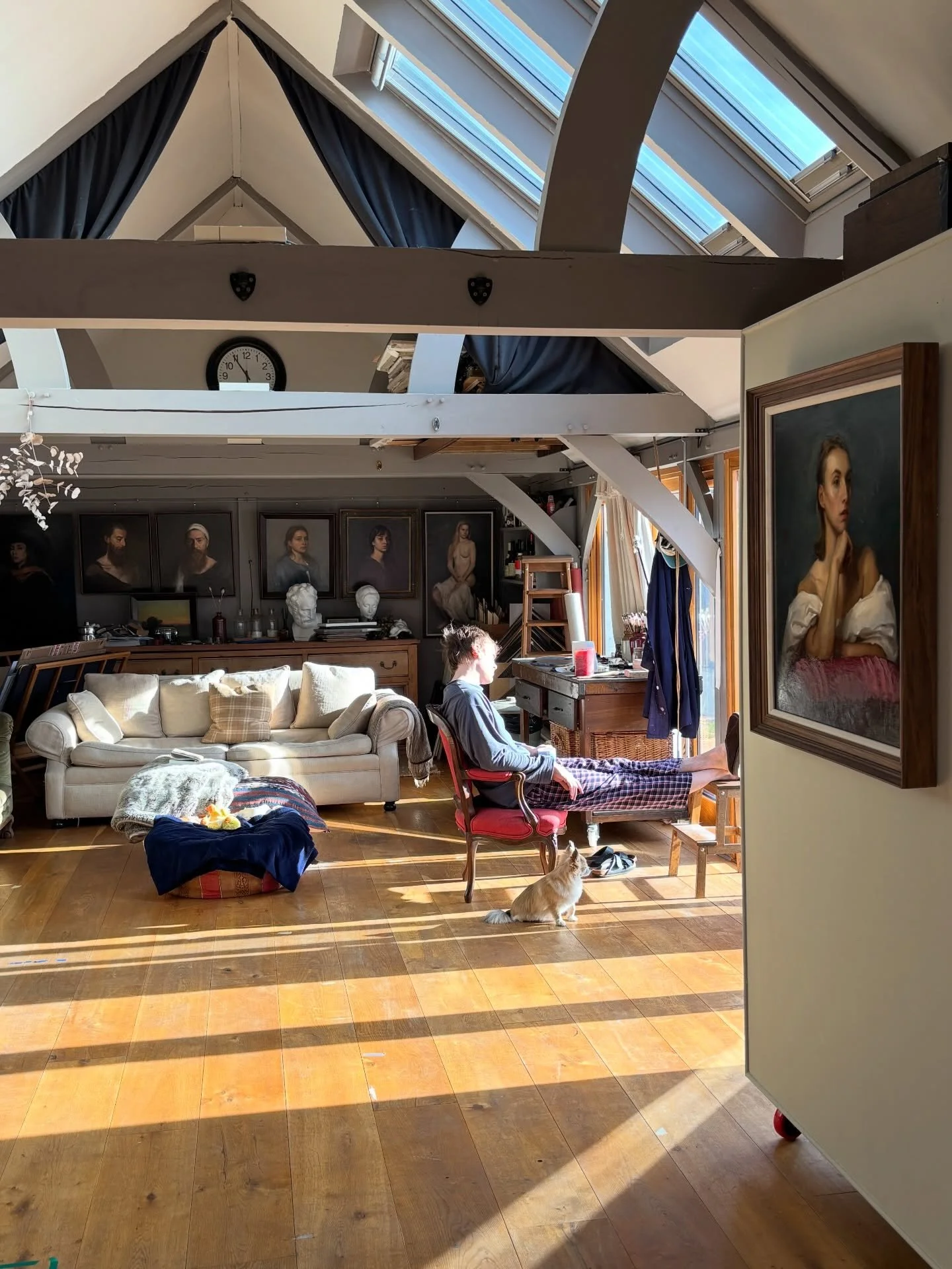 Settling into Spring with a self portrait and some sunbathing

Paintings shown: 
Portrait of a Man, V&eacute;lazquez, Apsley House 
The Church at Varengeville, Monet, currently at The Courthauld on loan