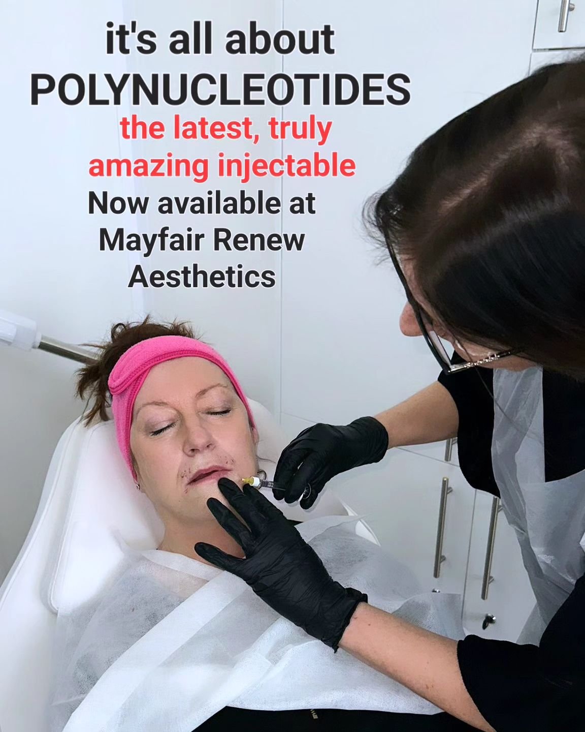 Watch this space for lots of information coming your way about how amazing polynucleotides are for your skin. For your face, eyes, neck, chest, hands, arms, knees....stomach stretch marks. Honestly, who'd have thought injecting the sperm of salmon co