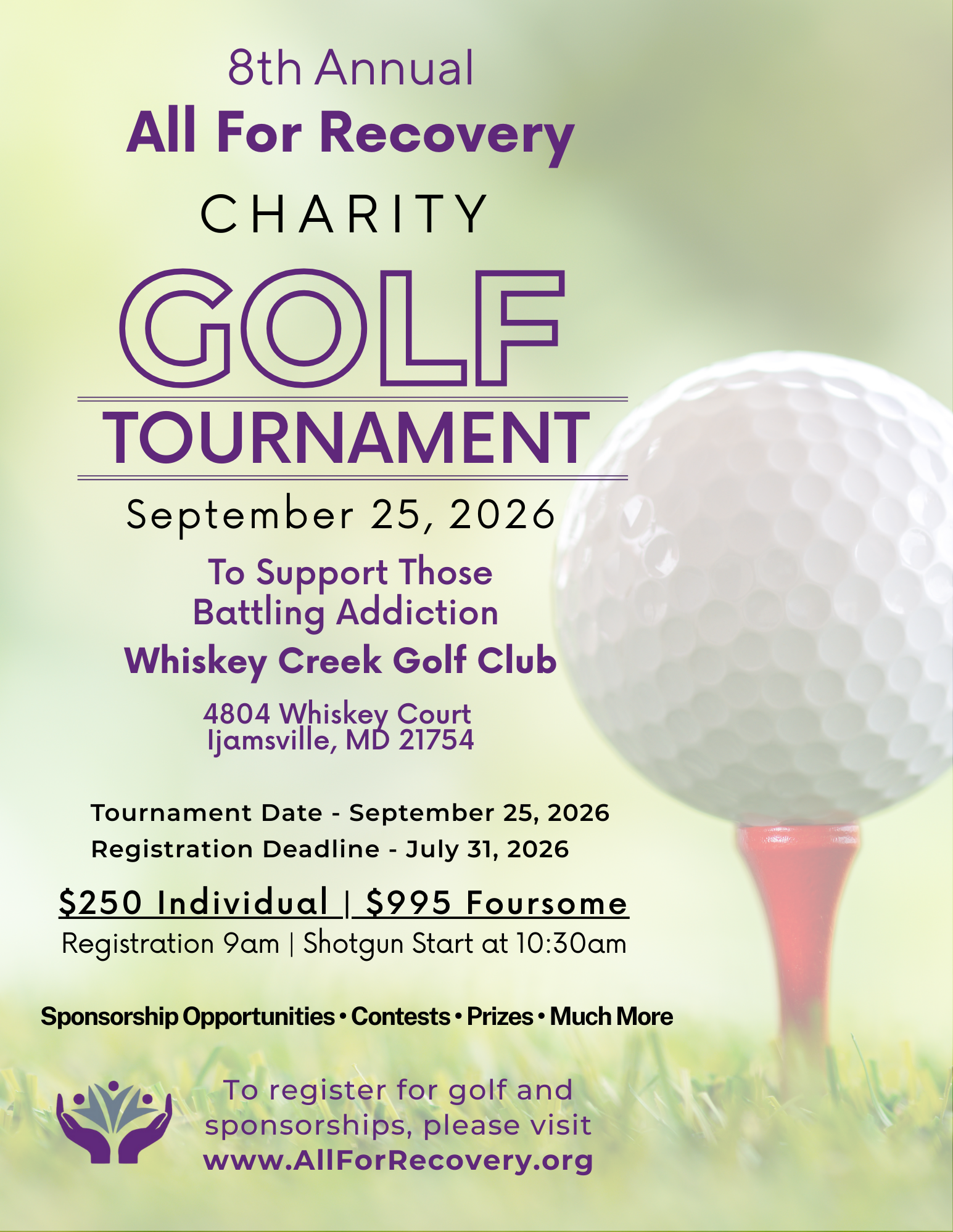 All For Recovery 8th Annual Charity Golf Tournament