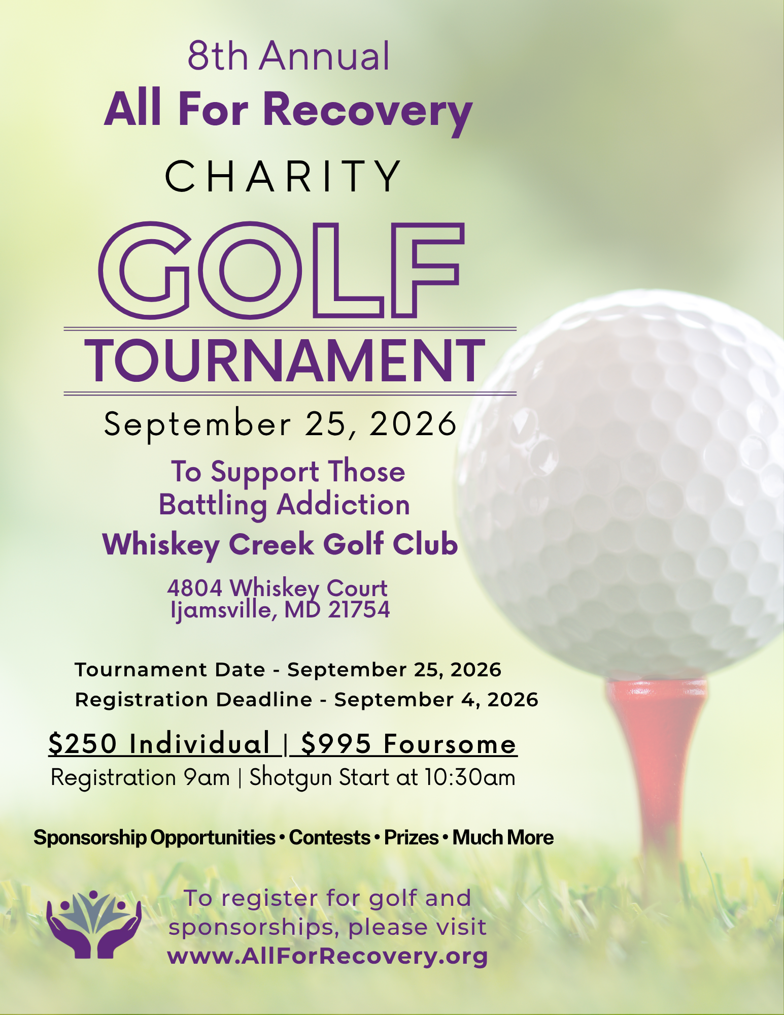 All For Recovery 8th Annual Charity Golf Tournament