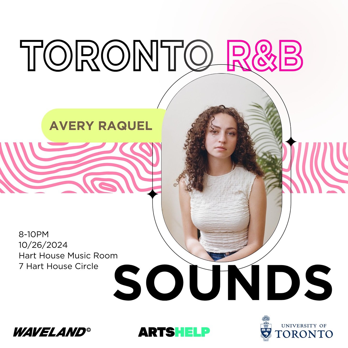 The next Toronto R&amp;B Sounds is on October 26th featuring the beautiful voice of @averyraquelmusic🤩 
We will be taking things back to the cathedral space at Hart House one last time! 🏰

Link in bio for tickets, selling quickly!