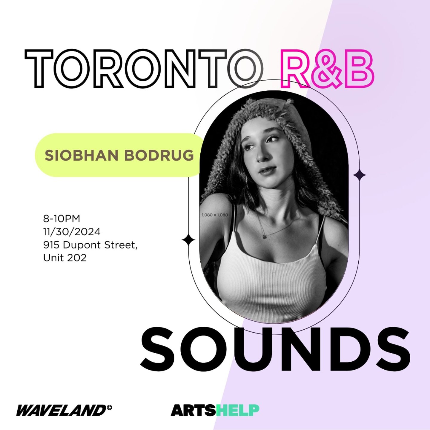 Our final Toronto R&amp;B Sounds of 2024 is on November 30th, featuring the soulful voice of @siobhanbodrugmusic ✨ this time we are headed to the beautiful @juntostudio ❤️ Ticket link in bio!