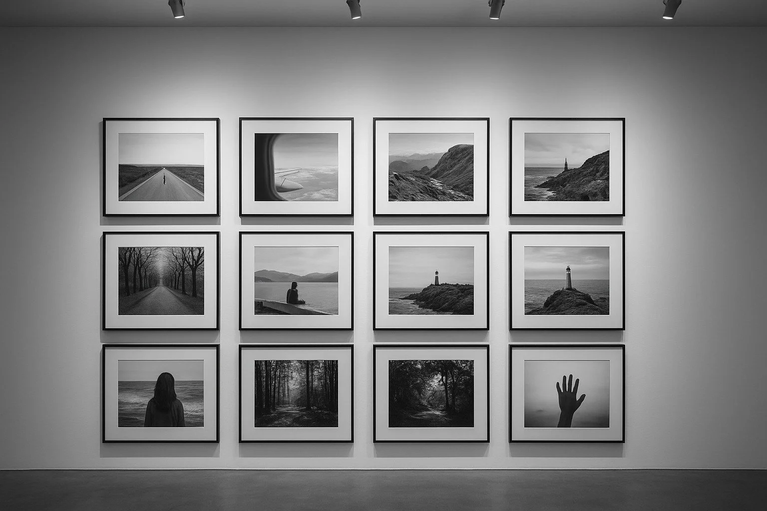 Professional picture hanging in a Mayfair gallery of a photographic print collection installed in a grid format.

Contact Gilbert Art Services for all your artwork installation needs!

#art #painting #contemporaryart #artcollector #painting #pictureh