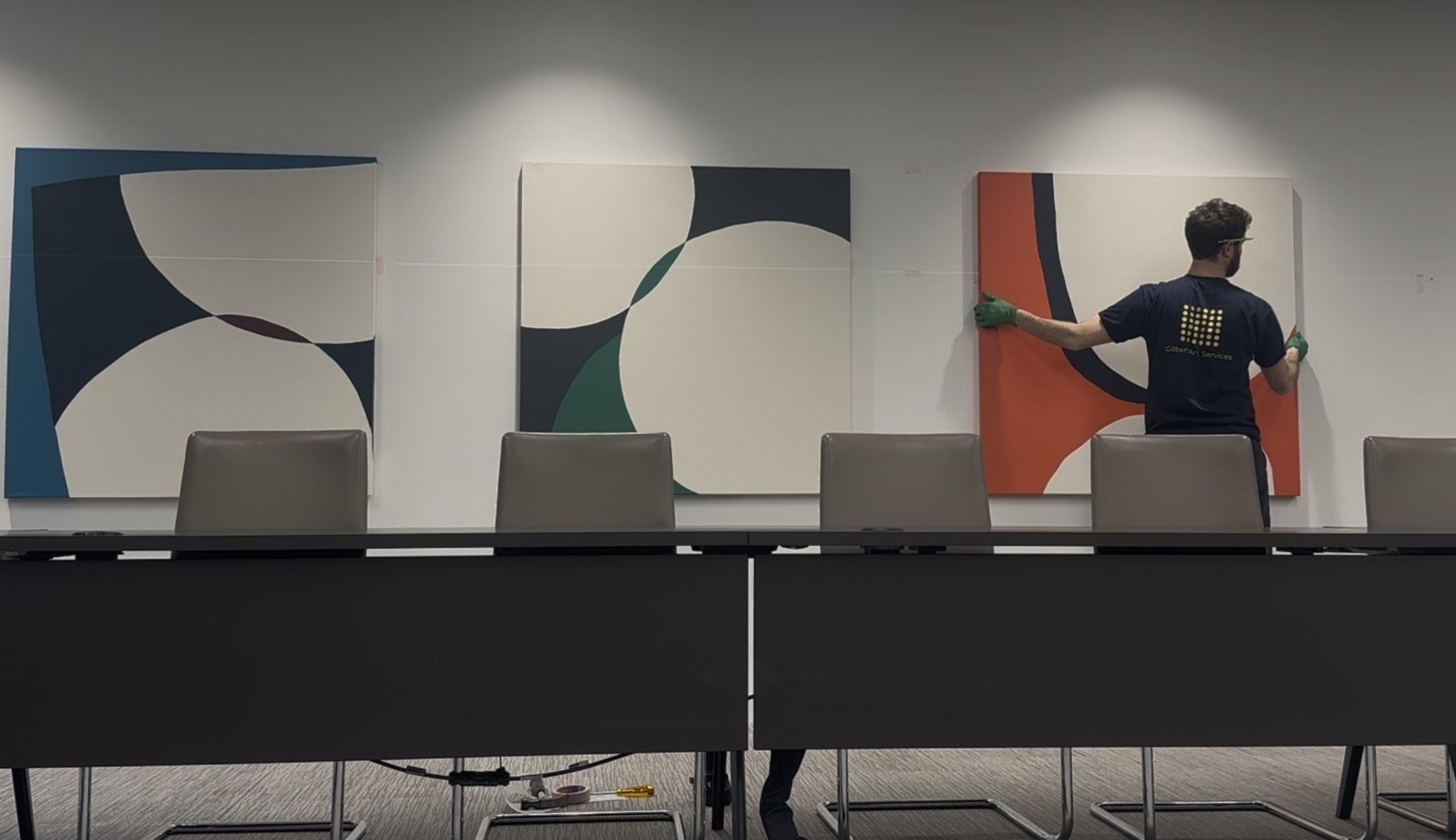Professional artwork installation