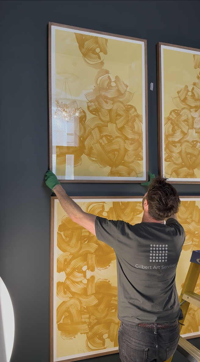 Artwork installed in a grid by gilbert art services in The City of London