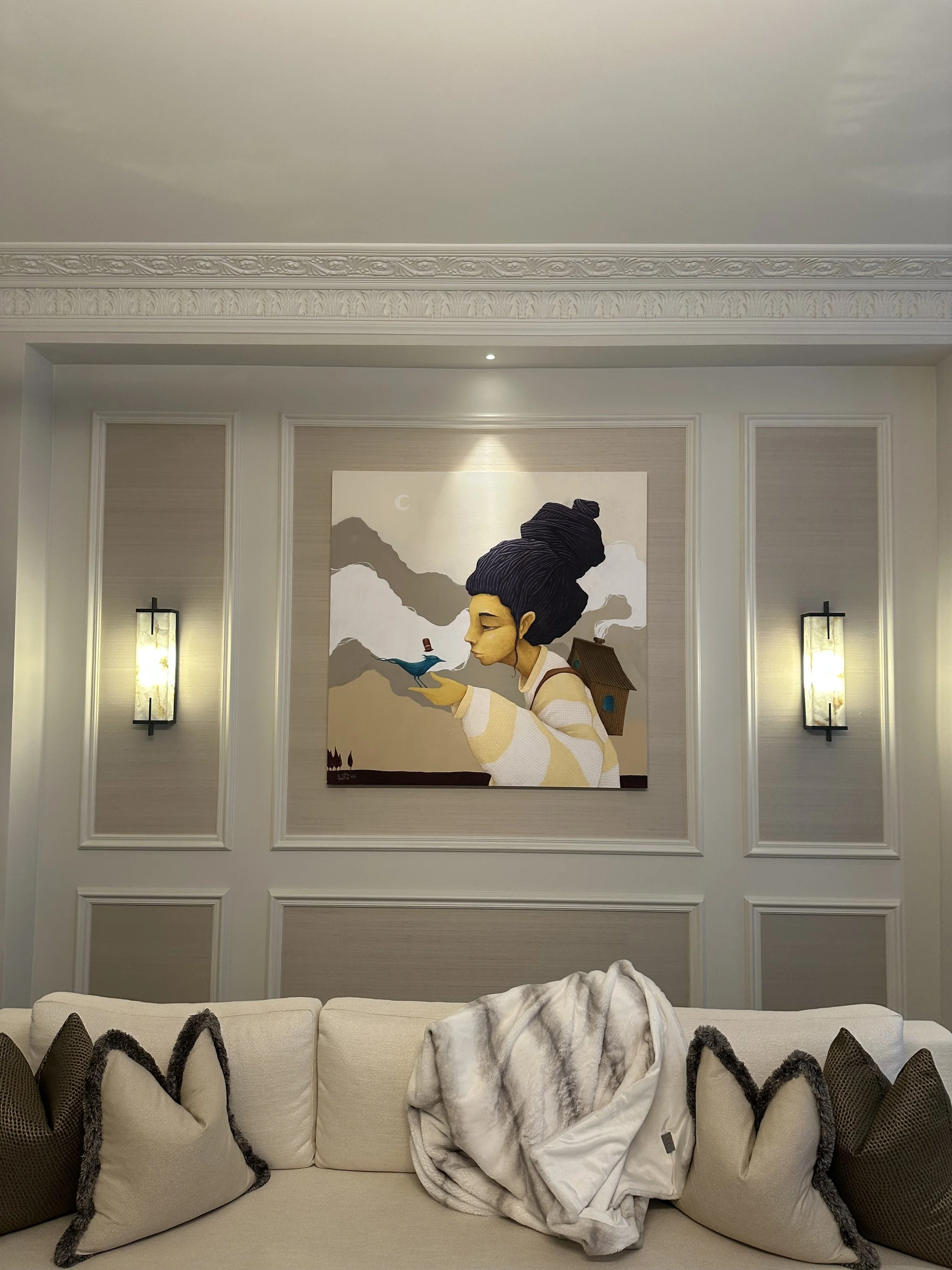 Professionally hung artwork