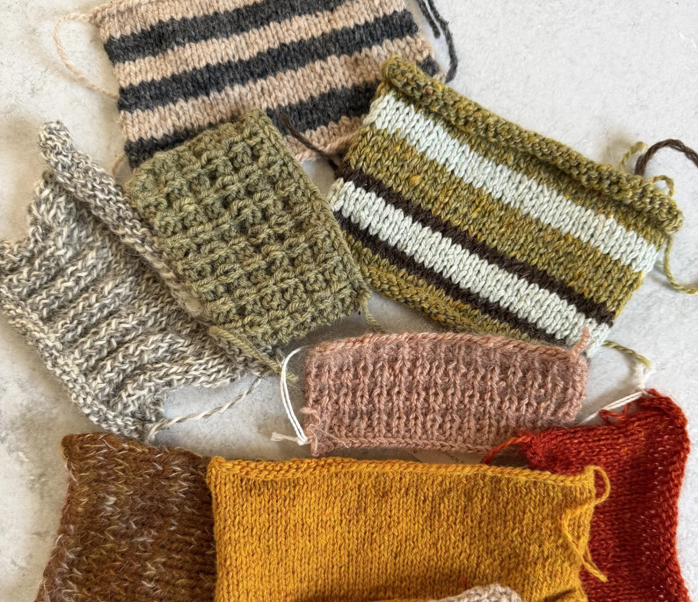 Knitting A Swatch with Hazel's Yarn