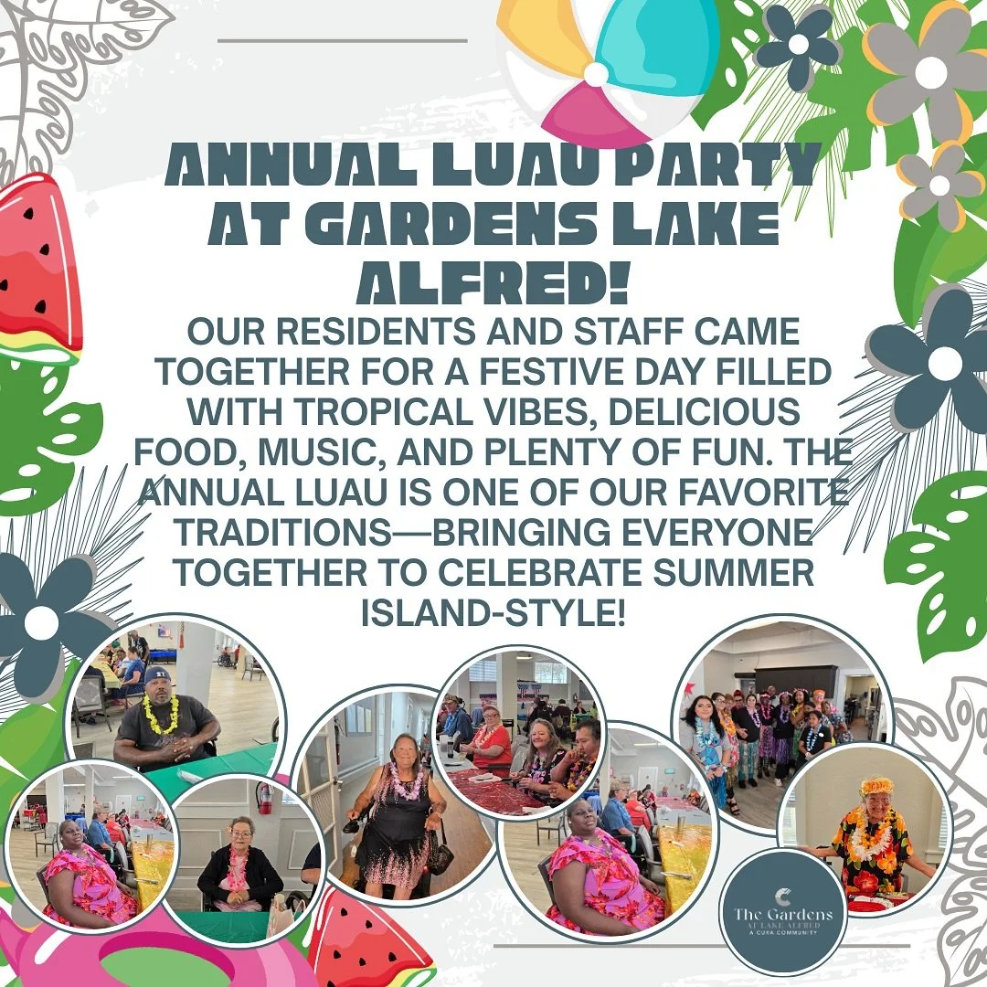 Aloha from Gardens Lake Alfred! Our annual luau party was filled with music, laughter, and island vibes as residents came together to celebrate in true tropical style.
#assistedliving #community #care #seniors #fun #nursingcare #eldercare #assistedli