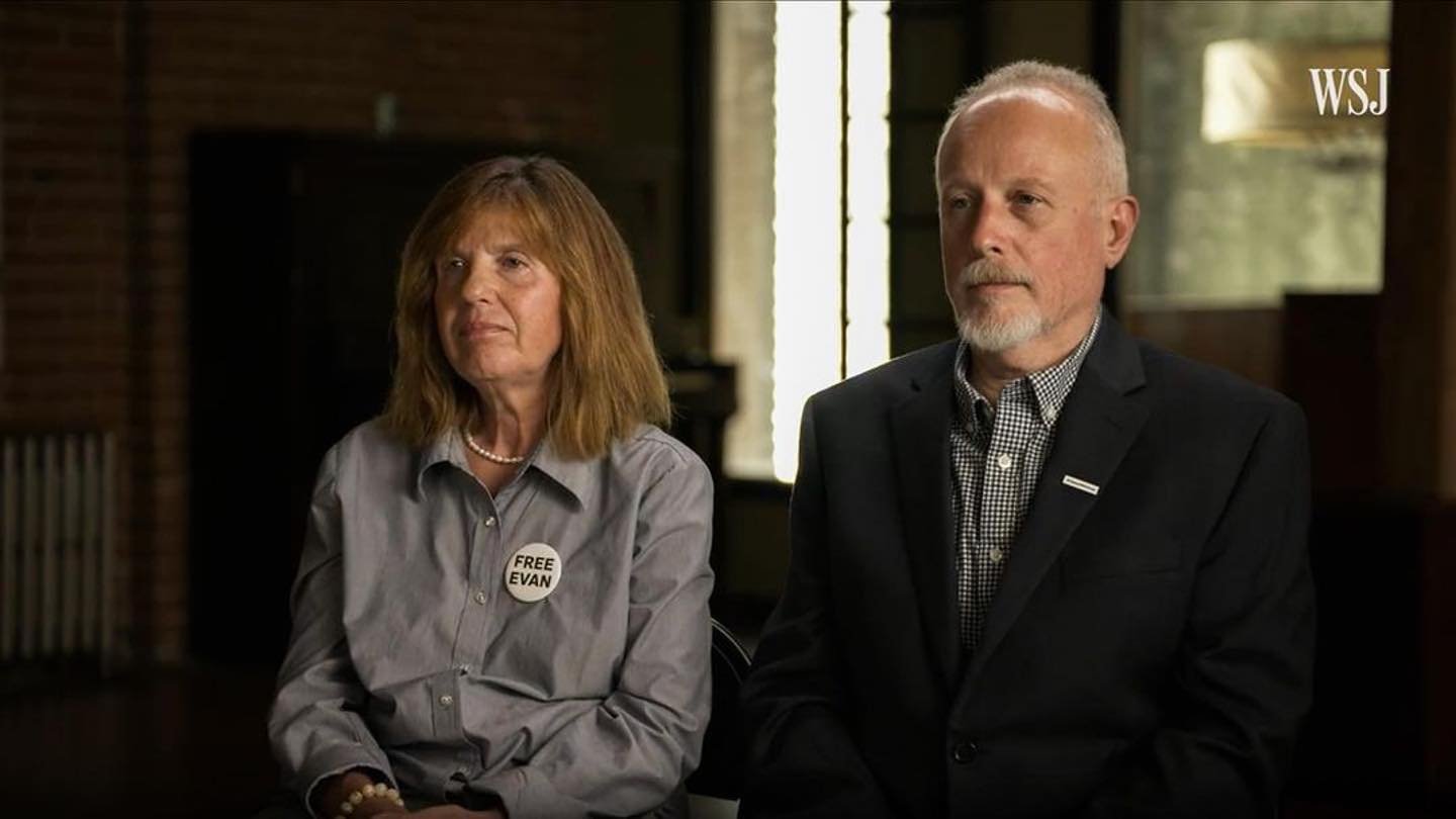 Here are a few stills from the recent interview shoot we did for @wsj 

DP: @wil.d.dop 
Cam Op: @briantroy 
Sound: @soundkall 
Studio: @rittenhousefilmworks @rittsoundworks 

&ldquo;Today commemorates the passage of 100 days since Evan Gershkovich's 