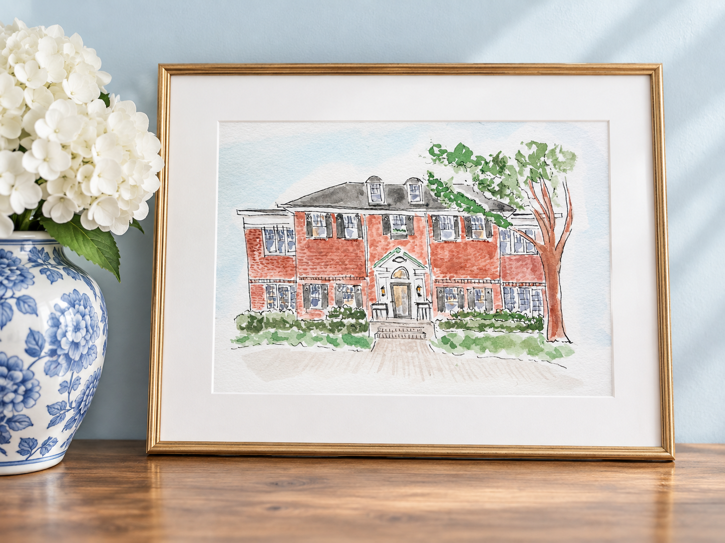 Custom Watercolor House Portrait