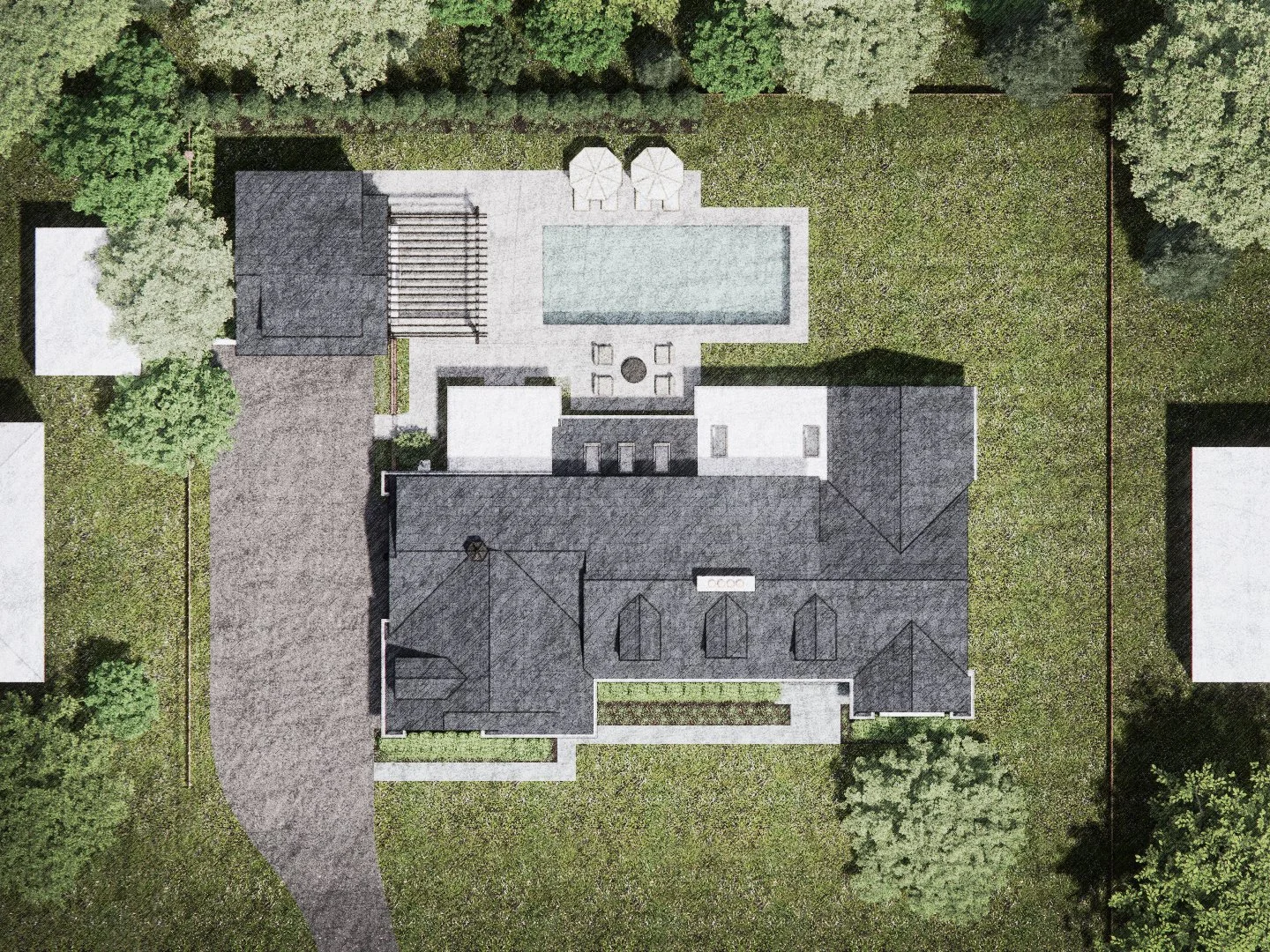 SUNSET LANE INDIANA SITE PLAN SKETCH