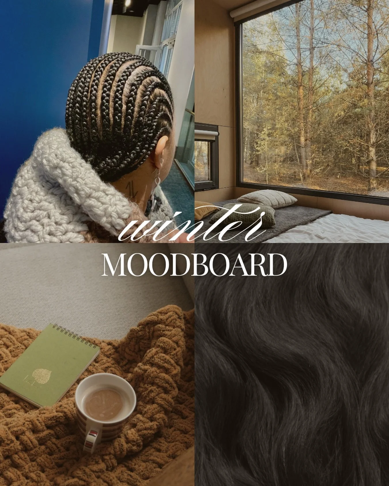 Our winter mood board ❄️☕️

Soft braids
Calm scalp
Cozy vibes

This season is all about comfort. LAB&rsquo;s soft braiding hair feels as good as it looks, even under layers.