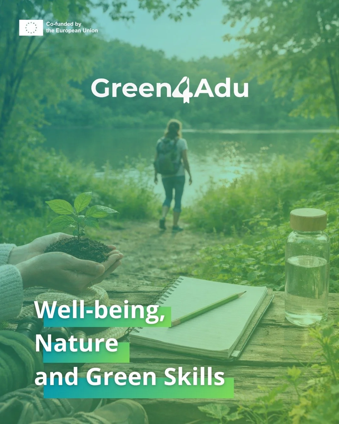 🌿 Well-being, Nature, and Green Skills ✨

Green isn't just knowledge: it brings mental and physical well-being! ❇️

The Green4ADU project promotes training courses that:

✔️ increase environmental awareness;
✔️ promote techniques for connecting with