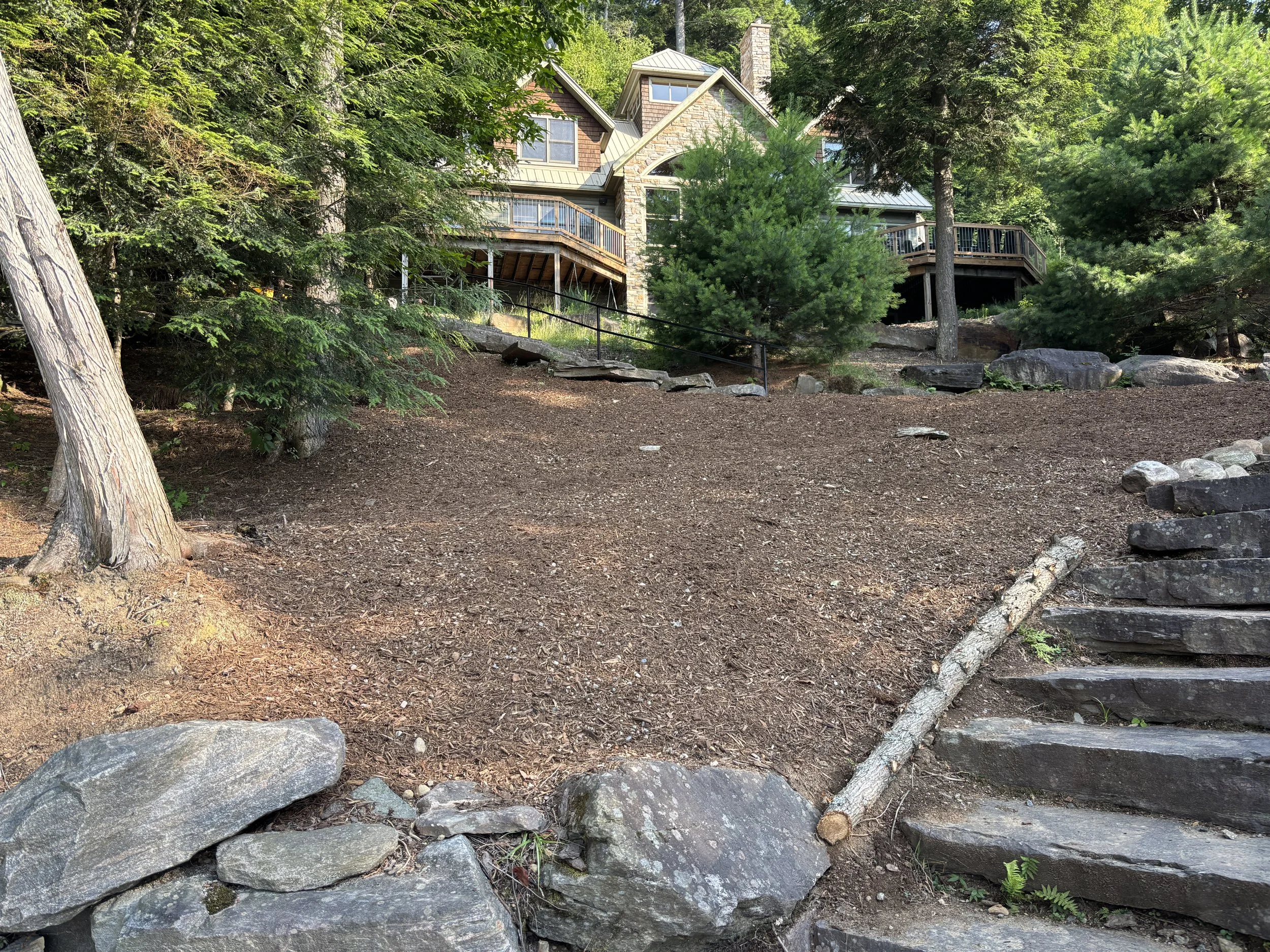 Before-Shoreline naturalization in Haliburton, Ontario. 