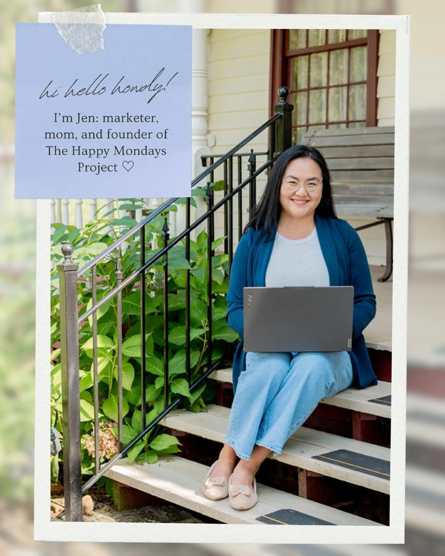 New here? Welcome! 

I'm Jen &mdash; marketer, mom, and founder of The Happy Mondays Project 💙

Two years ago, I was in the NICU with our son, realizing that life is too precious to feel trapped in work that doesn't align with your values.

So I lef