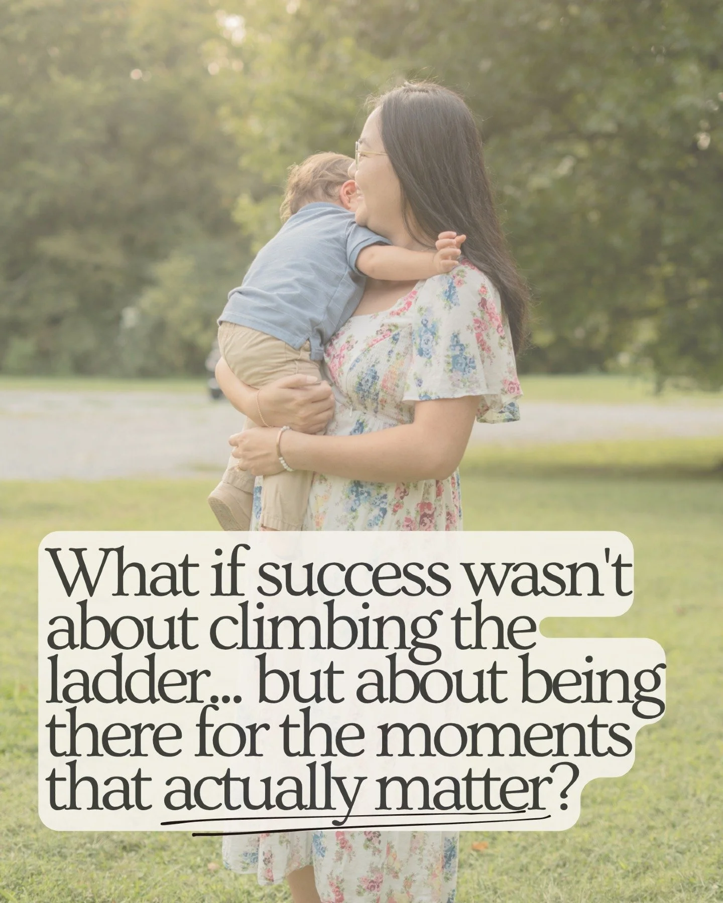 It's easy to think about success in terms of bigger numbers or fancier titles.

But here's the truth: if your business requires you to sacrifice the moments that matter most, you haven't built a business &mdash; you've built another job.

This is exa