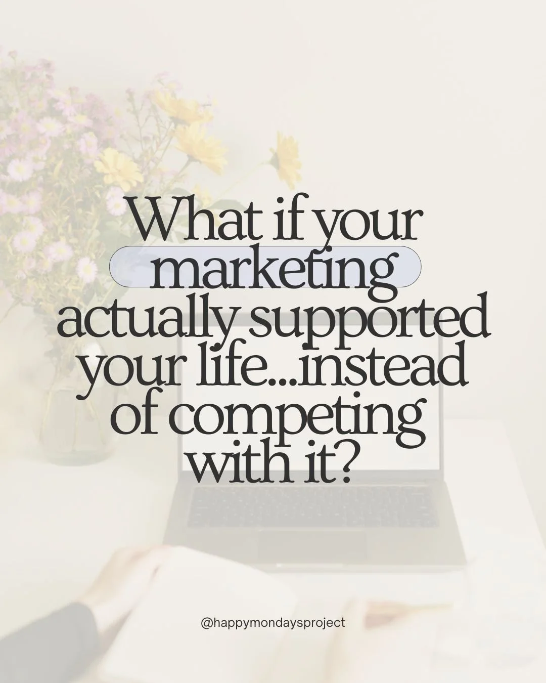 The question that drives everything I do for clients:
&quot;What if your marketing actually supported your life instead of competing with it?&quot;

Most marketing strategies are built for founders with unlimited time, energy, and patience: 
Post dai