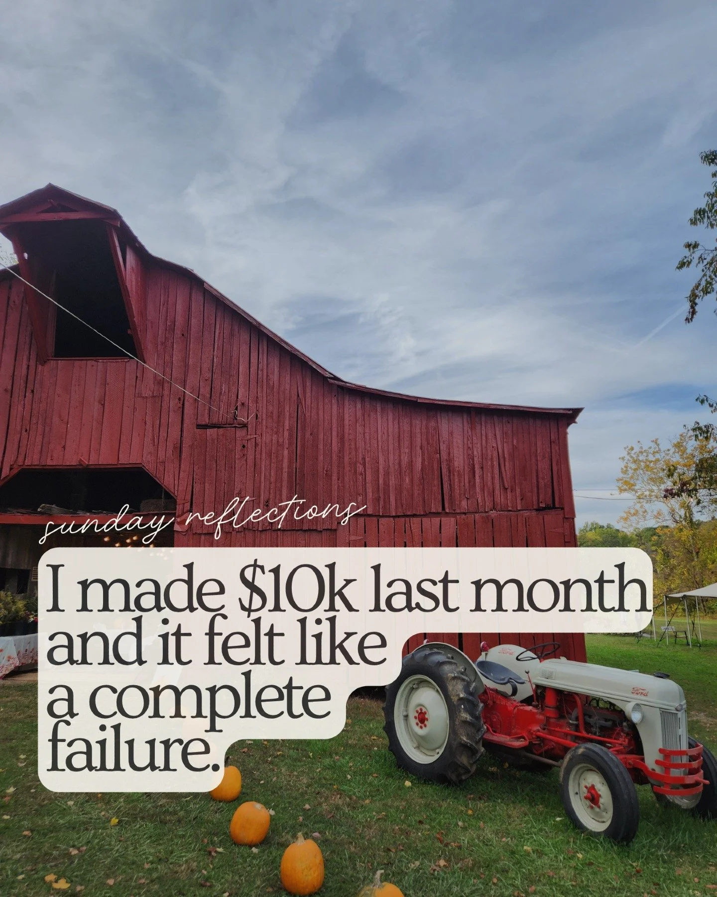 I have a confession: I almost wrote off October as a failure.

The launch of The Aligned Marketing System didn't go as I'd hoped. The numbers weren't what I expected.

Then I looked at the actual revenue for October: $10k (or $10,033.33 to be exact).