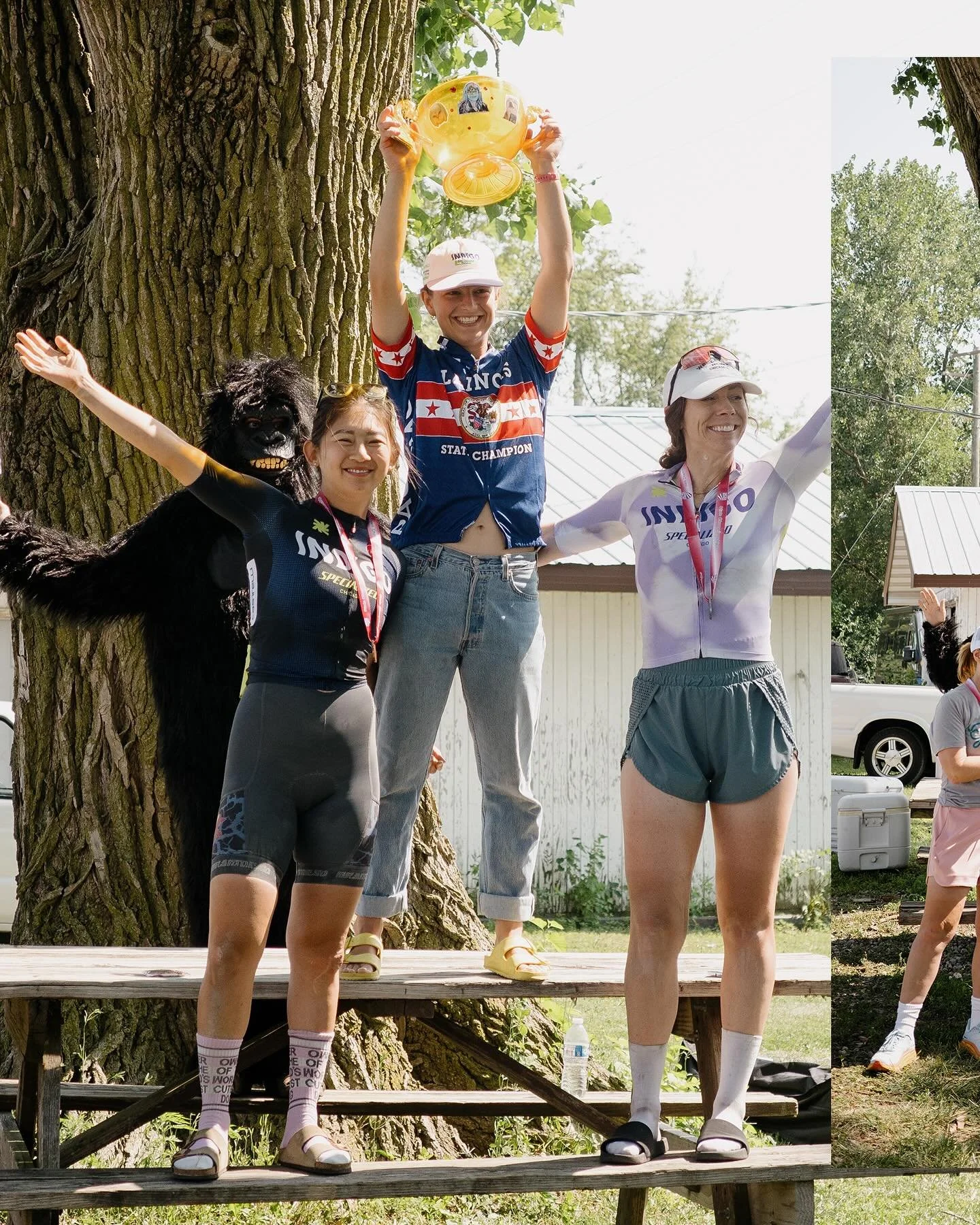 We Late!!!! But better  late than never...
Our last few races are definitely worth talking about. At Little Apple Gravel our Indigals dominated the day.
Starting off by sweeping the USAC W 100k category
🥇Naomi
🥈Kelly
🥉Maggie
Then in the USAC 40+ W