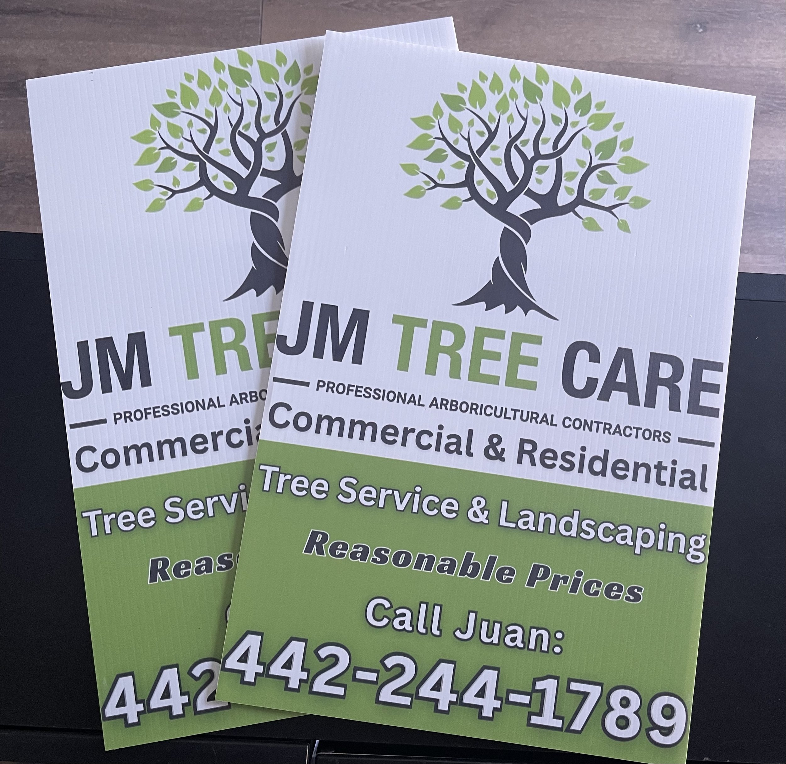 SARIS BRANDING JM TREE CARE - TREE SERVICE SIGN