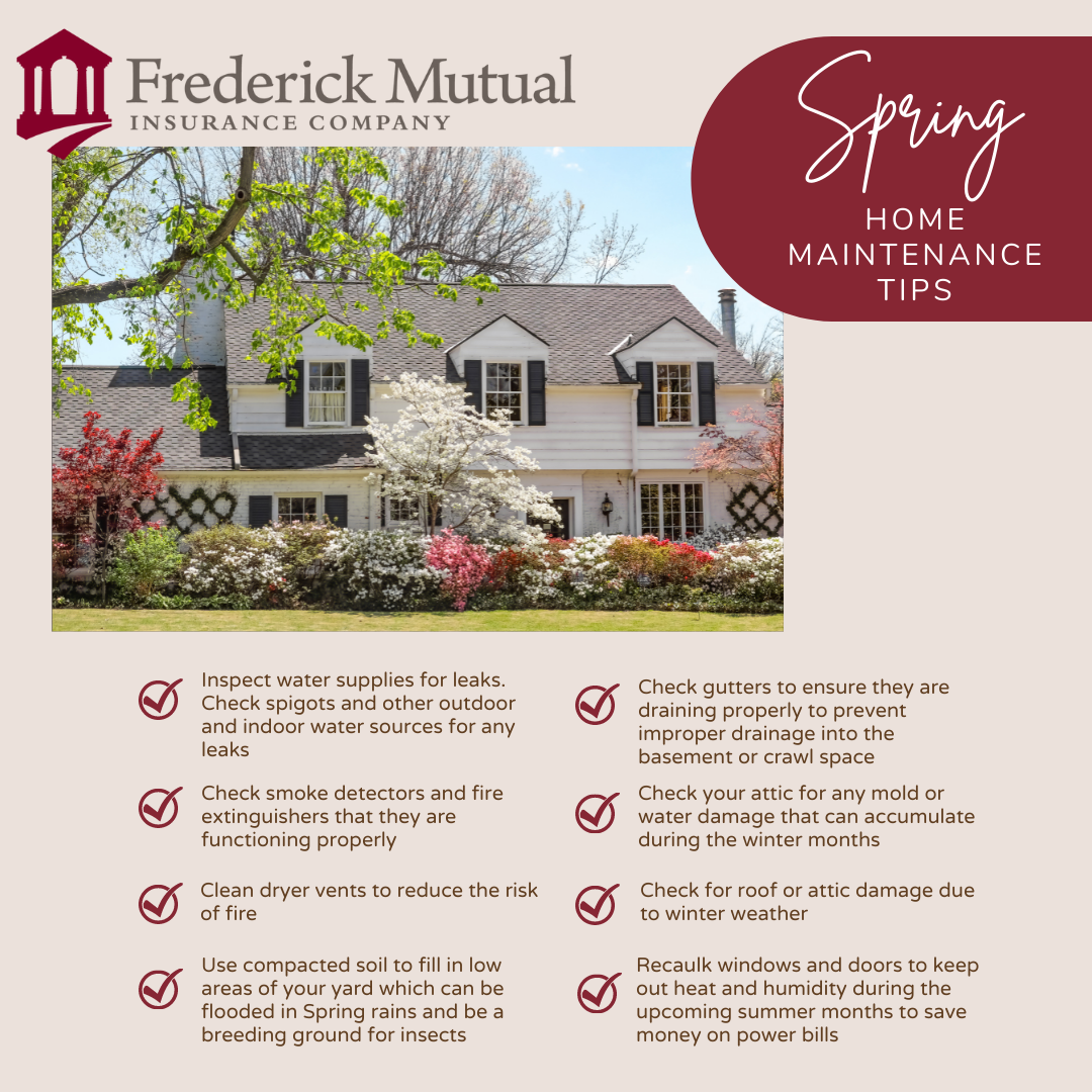 Spring Maintenance Homeowners Tips! — Frederick Mutual Insurance Company
