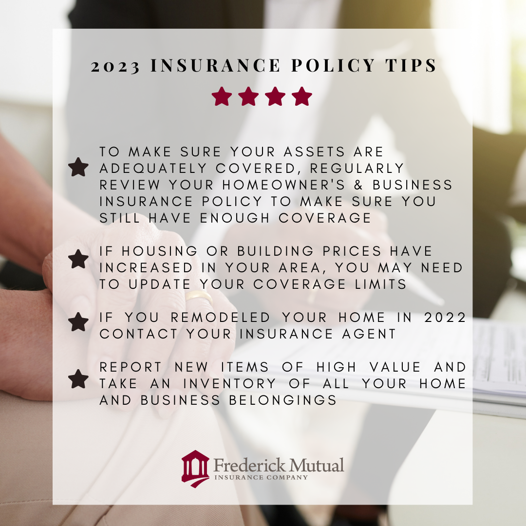 2023 Insurance Policy Tips — Frederick Mutual Insurance Company