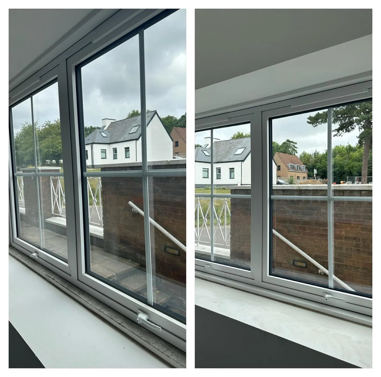 Some before &amp; afters of an internal / external window cleaning job at a large residential building in Saunderton. Don&rsquo;t neglect your internal windows! 🪟🏡