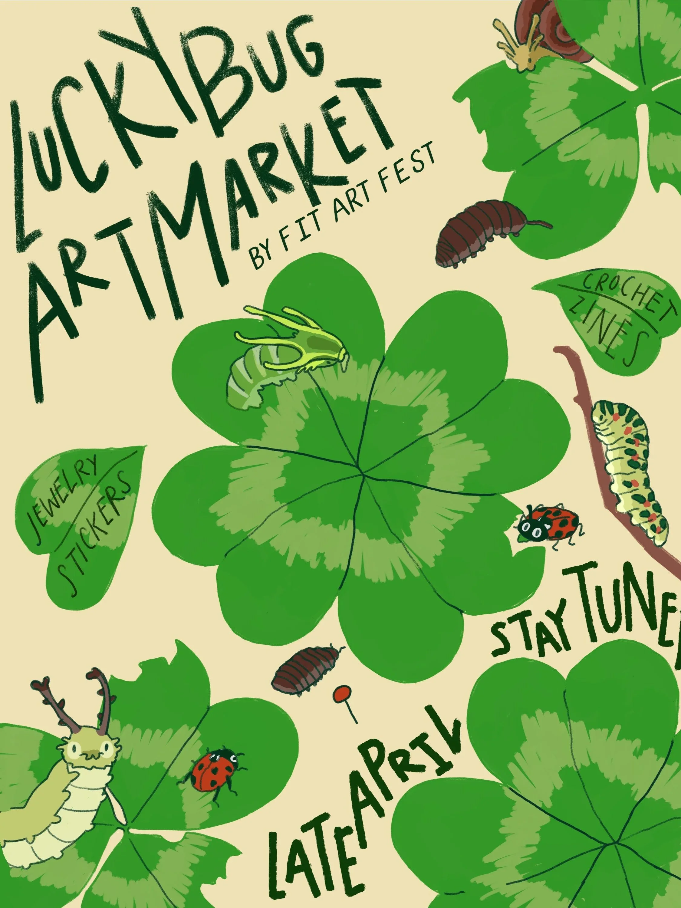 Lucky Bug Art Market Flyer