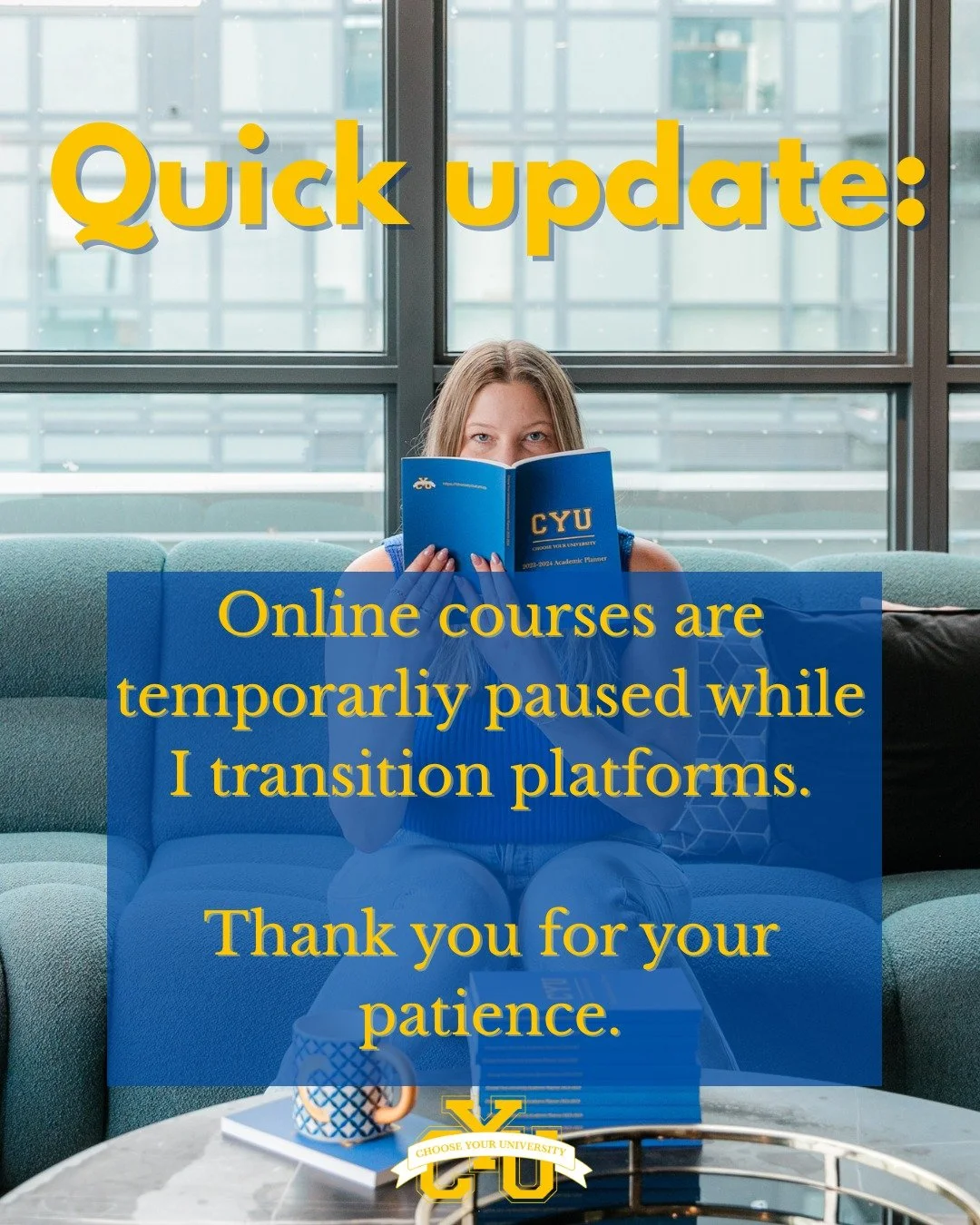 Quick update: My online courses are temporarily unavailable while I transition to a new platform.

This pause is short and intentional, and it&rsquo;s part of improving the experience going forward.

If you&rsquo;re currently enrolled in a course, yo