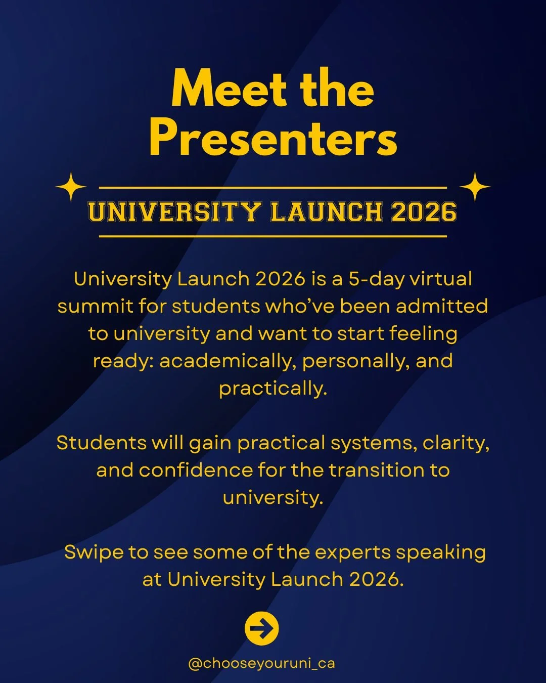 University Launch 2026 will bring together a range of experts who work directly with students preparing for university.

Across five days, these sessions will cover academic skills, well-being, career planning, and practical life skills so students c