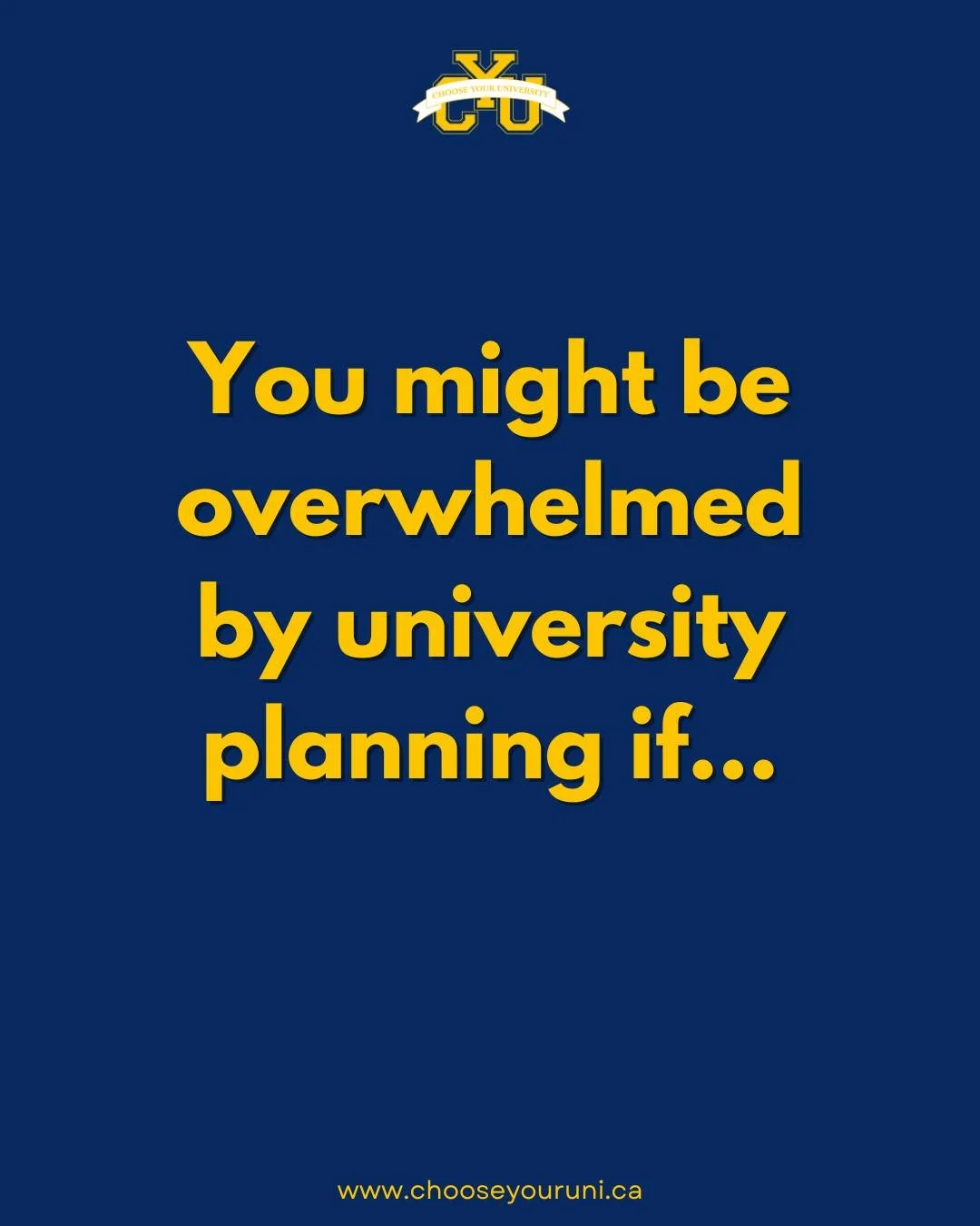 If university planning feels overwhelming, you&rsquo;re not alone. It's a big decision!

Most students aren&rsquo;t struggling because they&rsquo;re incapable; they&rsquo;re struggling because they&rsquo;ve never been shown a clear way to approach th