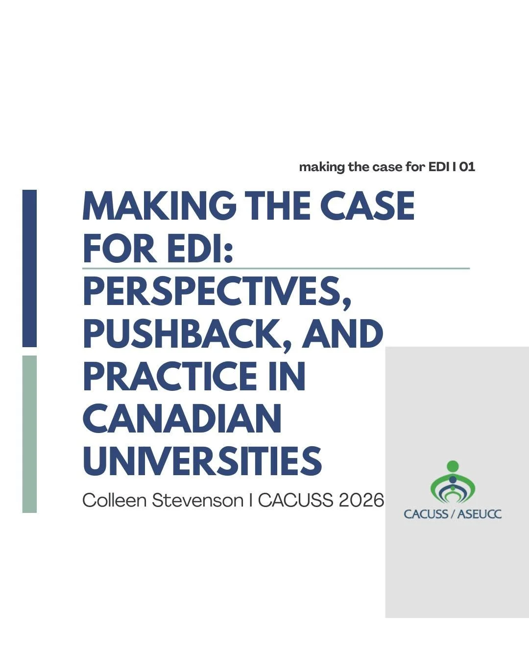 I'm so excited about presenting at the CACUSS 2026 virtual conference this Thursday!

@cacussphotos  is the Canadian Association of College &amp; University Student Affairs. I'll be sharing some of the most frequent arguments against EDI initiatives,