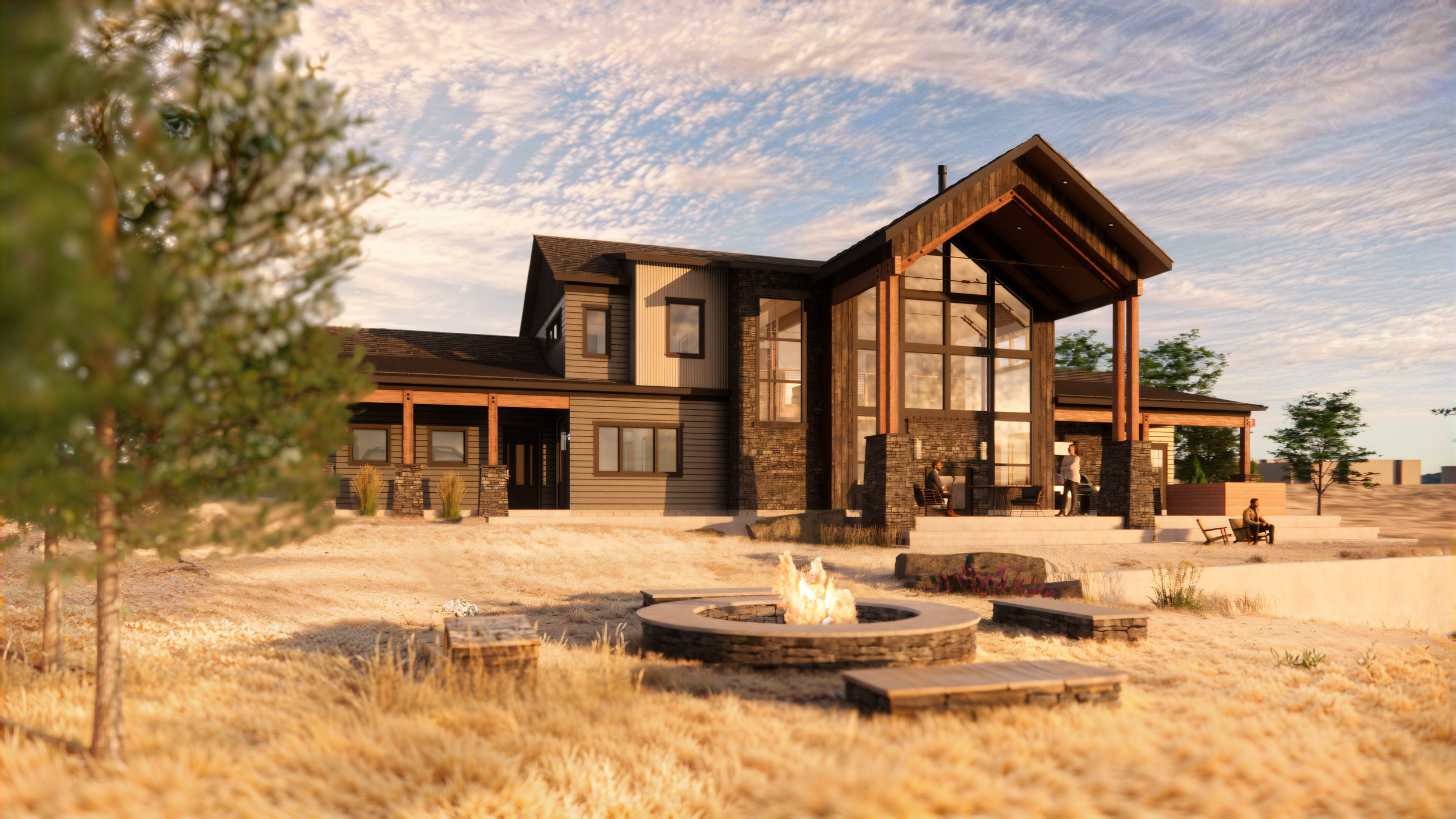 Contemporary Alaska Home in Wasilla with generous glazing and timber accents