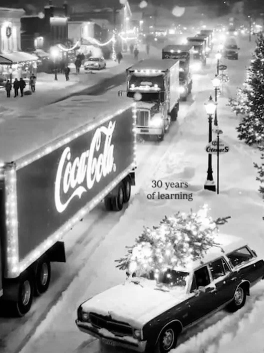 There&rsquo;s one holiday campaign we&rsquo;ve been learning from for 30 years...
Coca-Cola&rsquo;s Trucks ❄️🚚
 
Not because it&rsquo;s the original or creative campaign we&rsquo;ve ever seen, but because it&rsquo;s recognizable! Same core idea. Str
