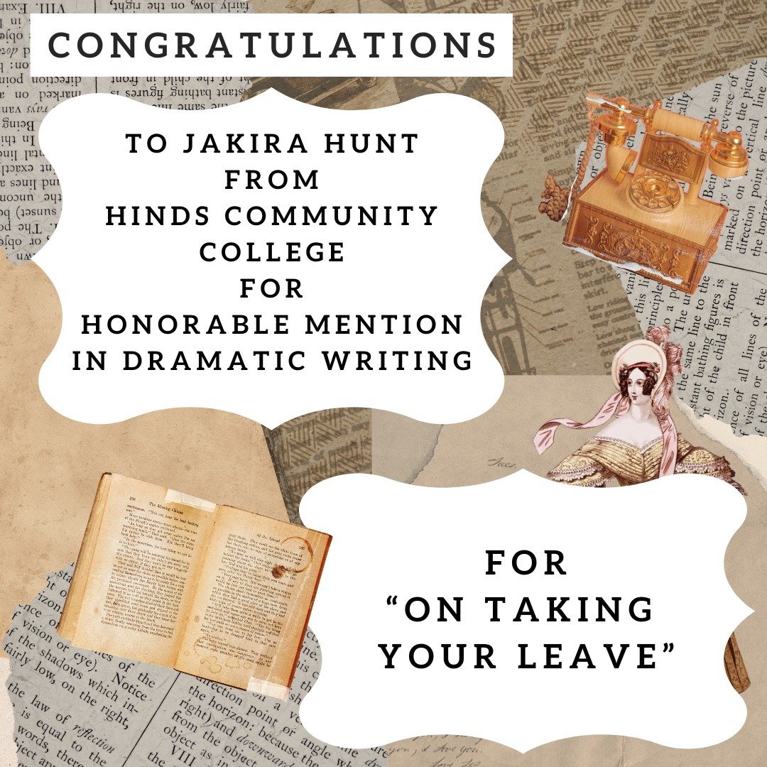 Congrats to Jakira Hunt for her work published in the The Community College Writer 2024.