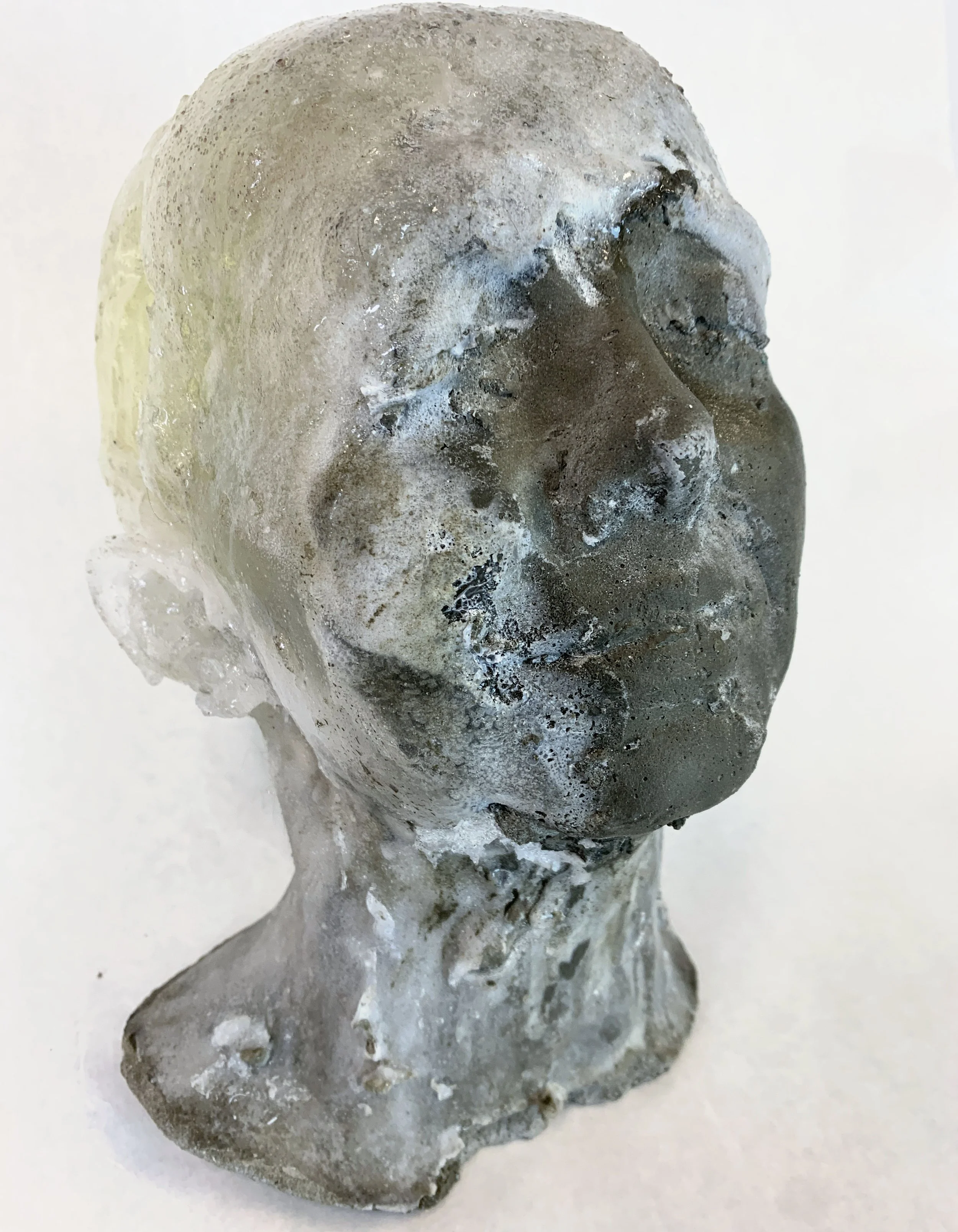 Complete Subsidence, 2021, Resin, cement, and organic materials | 8 in x 10 in x 12 in