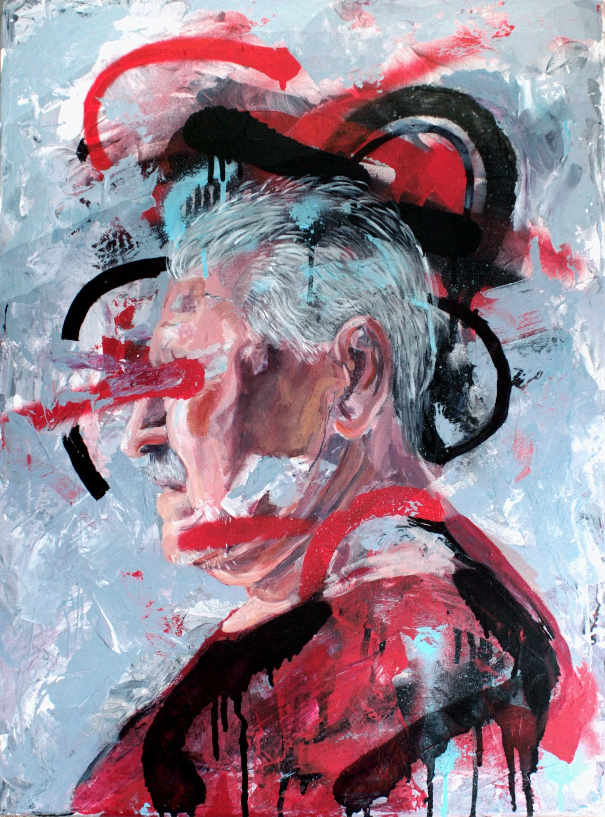 Booze or Your Girls 
Acrlic, paint markers, and spray paint
2020